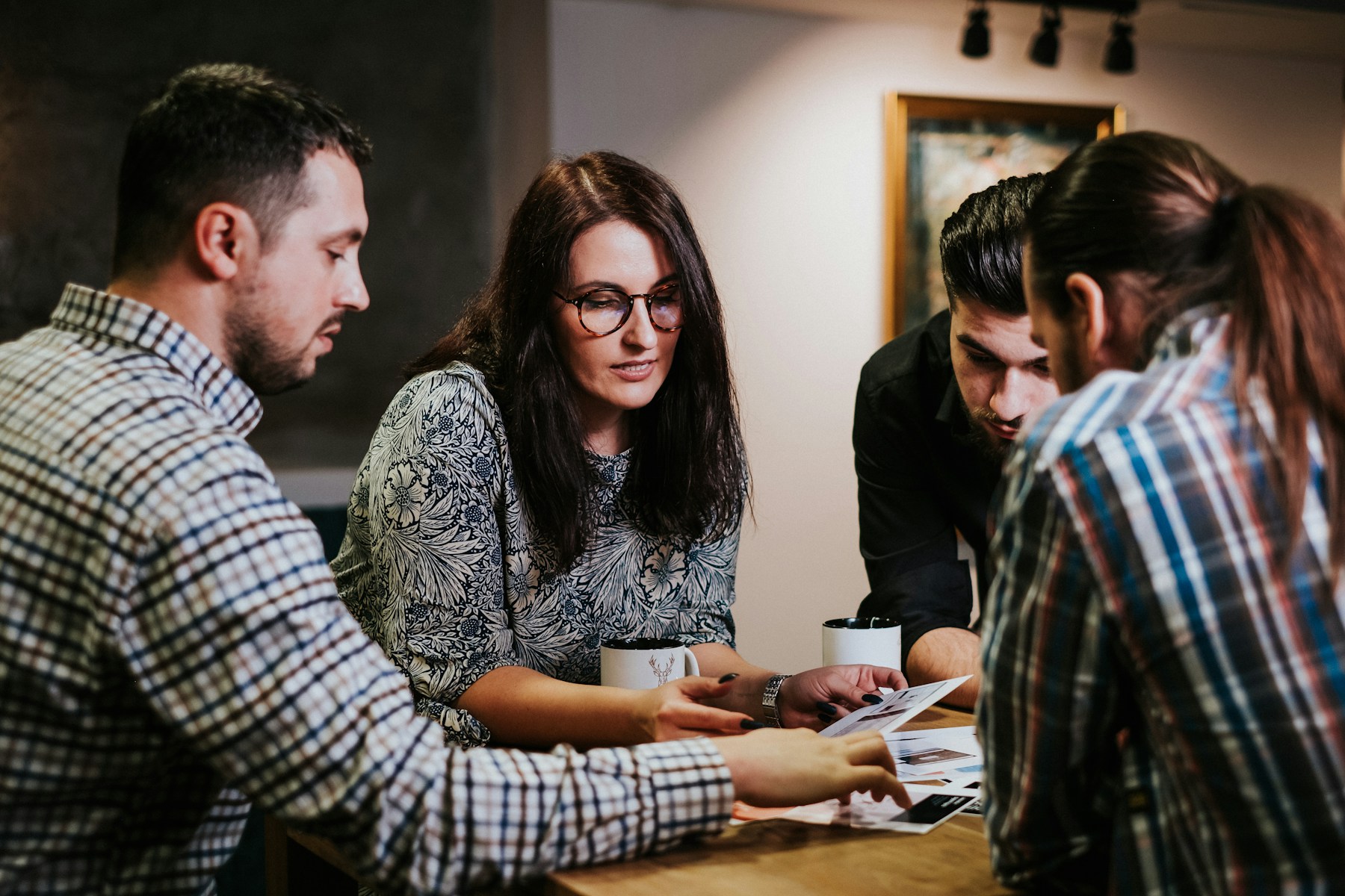 The Eden team working through a problem together